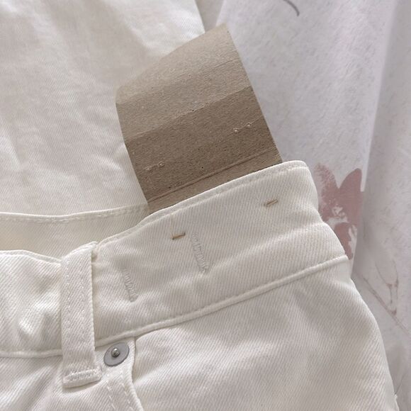 Madewell NWT The 90s Straight Crop Jeans Size 25 in Tile White | High Rise - Picture 9 of 10